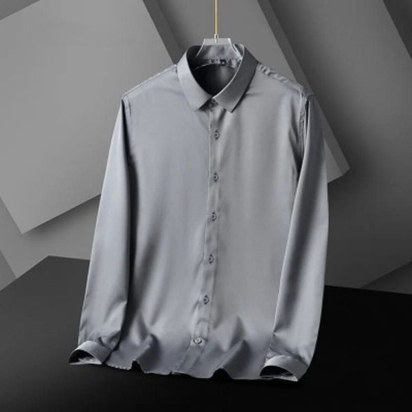 Grey Soft Luxury Formal Shirt For Men's