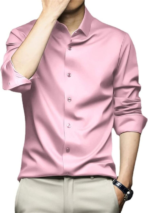 Pink Super Soft Premium Formal Shirt For Men