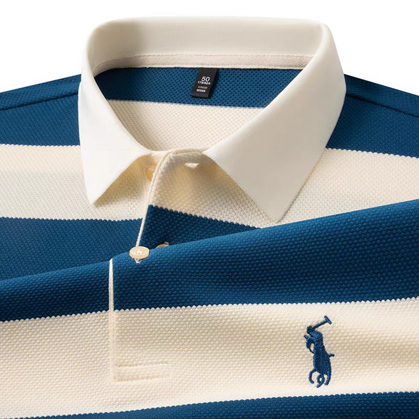 Exclusive Stride Polo T-Shirt: Timeless Elegance in Every Stripe