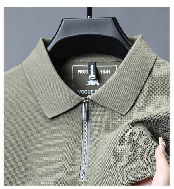 Premium Zip-Up Polo T-shirt
